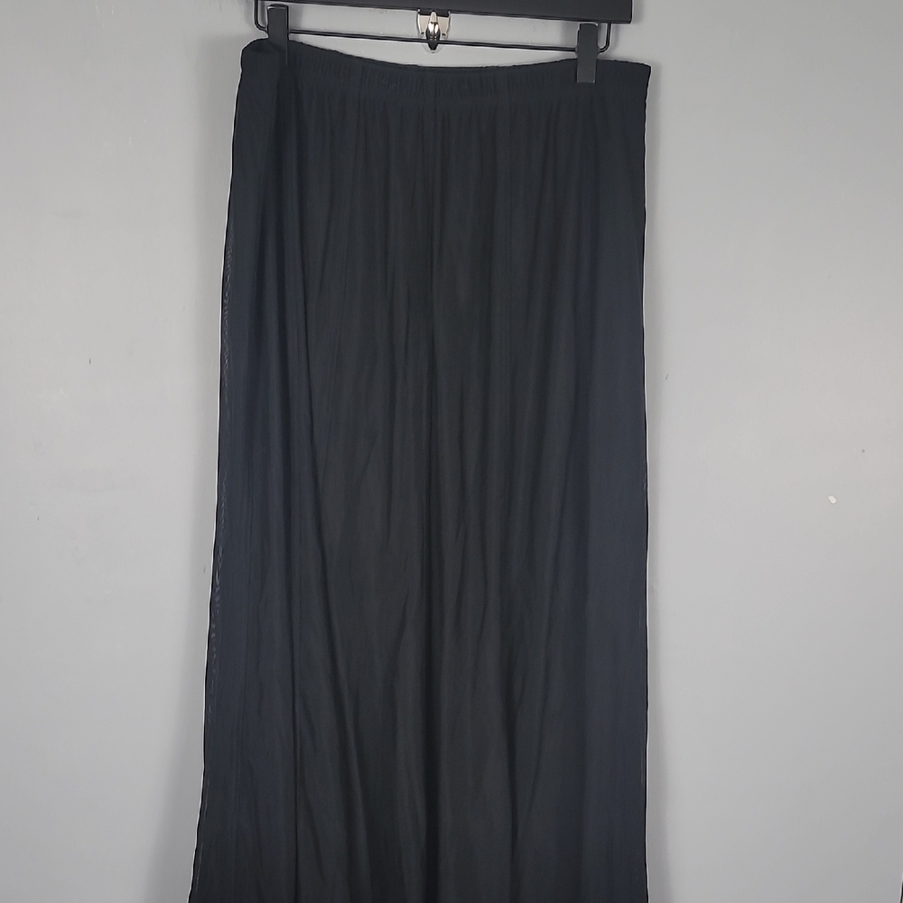 J.Jill Sheer Elegant Black Maxi Skirt